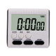 Kitchen Timer 24 Hours Digital Alarm Clock LCD Screen Magnetic Backing for Cooking Baking(Black)
