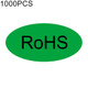 1000 PCS Oval Shape Self-adhesive RoHS Sticker RoHS Label, Size: 10x20mm