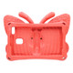 For Galaxy Tab A 8.0 T380/385/T387/T330/331/T377V Butterfly Bracket Style EVA Children Falling Proof Cover Protective Case(Red)