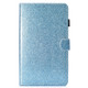 For Galaxy Tab A 7.0 (2016) T280 Varnish Glitter Powder Horizontal Flip Leather Case with Holder & Card Slot(Blue)