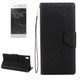 For Sony Xperia XA1 Pressed Flowers Butterfly Pattern Horizontal Flip Leather Case with Holder & Card Slots & Wallet(Black)