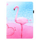 For Samsung Galaxy Tab E 9.6 T560 Colored Drawing Horizontal Flip PU Leather Case with Holder & Card Slots & Wallet & Sleep / Wake-up Function(Flamingo)