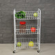 Creative Home Three-storey Trolley Folding Mobile Clutter Storage Fruit Kitchen Vegetable Rack Kitchen Cart