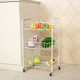 Creative Home Three-storey Trolley Folding Mobile Clutter Storage Fruit Kitchen Vegetable Rack Kitchen Cart