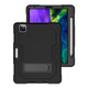 Contrast Color Robot Shockproof Silicone + PC Protective Case with Holder For iPad Pro 12.9 inch (2018/2020)(Black)