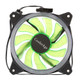 Color LED 12cm 3pin Computer Components Chassis Fan Computer Host Cooling Fan Silent Fan Cooling, with Power Connection Cable & Green Light(Green)