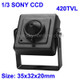 1/3 SONY Color 420TVL Mini CCD Camera, Mini Pin Hole Lens Camera, Size: 35 x 32 x 20mm