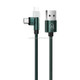 USAMS US-SJ478 U60 Micro Rotatable Aluminum Alloy Charging Cable, Length: 1m(Green)