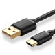 UGREEN 3A Max Output USB to USB-C / Type-C PVC Fast Charging Sync Data Cable, Length: 2m (Black)