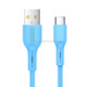 JOYROOM S-M357 1m High Elasticity TPE Cord 2A USB A to Type-C Data Sync Charge Cable(Blue)