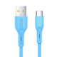 JOYROOM S-M357 1m High Elasticity TPE Cord 2A USB A to Type-C Data Sync Charge Cable(Blue)