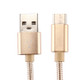 Knit Texture USB to USB-C / Type-C Data Sync Charging Cable, Cable Length: 1m, 3A Total Output, 2A Transfer Data, For Galaxy S8 & S8 + / LG G6 / Huawei P10 & P10 Plus / Oneplus 5 / Xiaomi Mi6 & Max 2 /and other Smartphones(Gold)