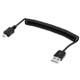 Micro USB Data / Charger Retractable Coiled Cable, Coiled Cable Stretches to 90cm, For Samsung / Huawei / Xiaomi / Meizu / LG / HTC and Other Smartphones(Black)