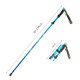 TANERDD TR-D0001 Trekking Poles Aluminum Alloy Folding Outdoor Handrails Trekking Walking Sticks(Short Model (Sky Blue))