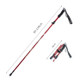 TANERDD TR-D0001 Trekking Poles Aluminum Alloy Folding Outdoor Handrails Trekking Walking Sticks(Short Model (Red))