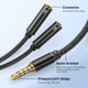 JOYROOM SY-A04 Headphone Male to 2-female Y-splitter Nylon Braid  Audio Cable, Length: 0.2m