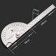0-180 Degree Stainless Steel Protractor Angle Finder with 0-145mm Arm Measuring Ruler Tool