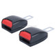 2 PCS Universal Car Seat Belt Extension Buckle(Black)