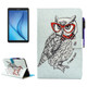 For Galaxy Tab E 9.6 / T560 Glasses Owl Pattern Horizontal Flip Leather Case with Holder & Wallet & Card Slots & Sleep / Wake-up Function & Pen Slot