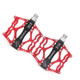 Bicycle Pedal Mountain Bike Aluminum Alloy Palin Pedal Non-Slip Bearing Pedal(901 Red)