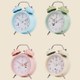 Student Cute Style Bell Alarm Clock Bedside Mute Clock With Light Specification： Y36 4 Inch (Blue)