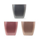 3 PCS Imitation Metal Colorful Water Storage Plastic Flowerpot, Size: G109 Medium Pot(Square Rose Gold)