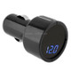 1 inch LED Display Cigarette Lighter Electric Voltage Meter for Auto Battery, Blue Light(Black)