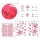 2 Packs AFG3303 Home Decoration Luminous Stars Moon PVC Stickers, Specification: 435PCS+20cm Moon (Pink)