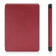 For Amazon Kindle Paperwhite 2021 Solid Color Voltage Denim Texture TPU Horizontal Flip Tablet Leather Case with Sleep / Wake-up Function(Wine Red)