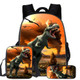 16-inch ZZ8 3 PCS / Set Child Dinosaur School Bag Kindergarten Pupils Backpack