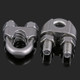 2 PCS Stainless Steel Clip U-shaped Wire Rope Card Head Rope Wire Rope Rolling Head Buckle, Specification:M3