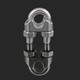 2 PCS Stainless Steel Clip U-shaped Wire Rope Card Head Rope Wire Rope Rolling Head Buckle, Specification:M12
