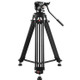 PULUZ Professional Heavy Duty Video Camcorder Aluminum Alloy Tripod with Fluid Drag Head for DSLR / SLR Camera, Adjustable Height: 80-160cm(Black)