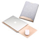 Laptop Crazy Horse Texture Fur Felt Inner Bag for MacBook 15.4 inch (Champagne Gold)