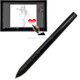 Huion P801 Wireless USB Digital Pen Stylus Rechargeable Mouse Digitizer Pen for Huion Graphics Tablet(Black)