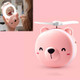 USB Charging Mini Portable LED Night Light Vanity Mirror with Fan(Pink Bear)