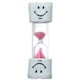 2 PCS Sand Clock 3 Minutes Smiling Face Decorative Hourglass Household Kids Toothbrush Timer Gifts(Red)