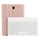 ST830S Bluetooth 3.0 Fine Wool Texture PU Leather ABS Detachable Seven-color Backlight Bluetooth Keyboard Leather Case for Samsung Galaxy Tab S4 10.5 inch T830 / T835, with Pen Slot & Holder (Rose Gold)