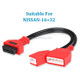 16 + 32 Pin External Thread to OBD2 Extension Cable for Nissan Sylphy