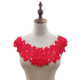 Red Lace Collar Three-dimensional Hollow Embroidered Fake Collar DIY Clothing Accessories, Size: About 45 x 26cm