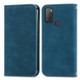 For Alcatel 1S 2021 Retro Skin Feel Business Magnetic Horizontal Flip Leather Case with Holder & Card Slots & Wallet & Photo Frame(Blue)