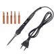 Metallic LCD Temperature Regulating Soldering Iron And Soldering Iron Tip Set Electric Soldering Iron Welding Tool(220V EU Plug Bronze Head Black)