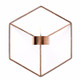 2 PCS Geometric Candlestick Metal 3D Modern Style Wall Candle Holder(Gold)