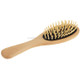 Natural Wooden Massage Hair Comb with Rubber Base & Wooden Brush, Size: Medium(Black)