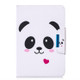 For 8 inch Tablet PC Universal Colored Drawing Horizontal Flip PU Leather Case with Holder & Card Slots(Caring Panda)