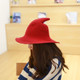 Halloween Personality Wizard Steeple Great Brim Wool Cap(Jujube)