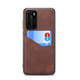 For Huawei P40 Skin Feel PU + TPU Protective Case with Card Slot(Brown)