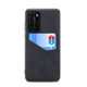 For Huawei P40 Skin Feel PU + TPU Protective Case with Card Slot(Black)
