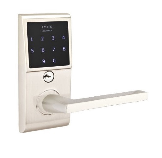 Emtek E4020US15 Satin Nickel EMTouch Brass Keypad Style Leverset