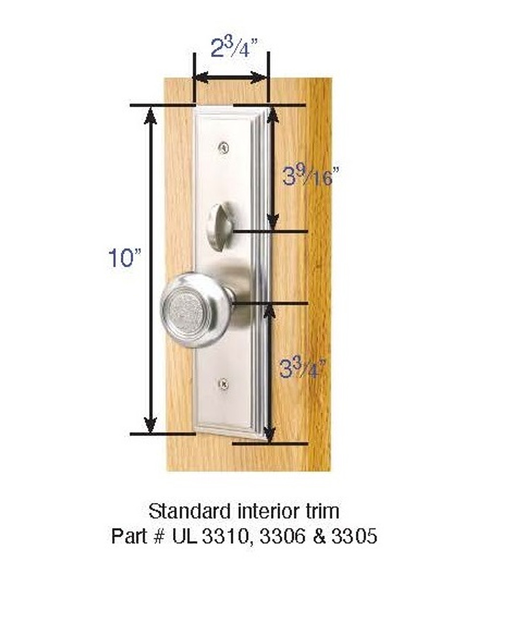 Emtek 3305US19 Flat Black Melrose Style Single Cylinder Mortise Entryset  with your Choice of Handle